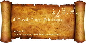 Ásványi Adrienn névjegykártya