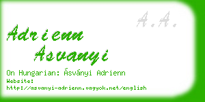 adrienn asvanyi business card