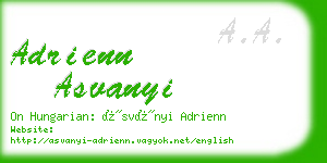 adrienn asvanyi business card